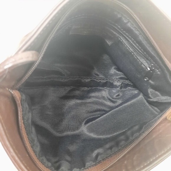 Vintage Valerie Handbags Chocolate Brown Leather Crossbody Bag 90s - Picture 4 of 6